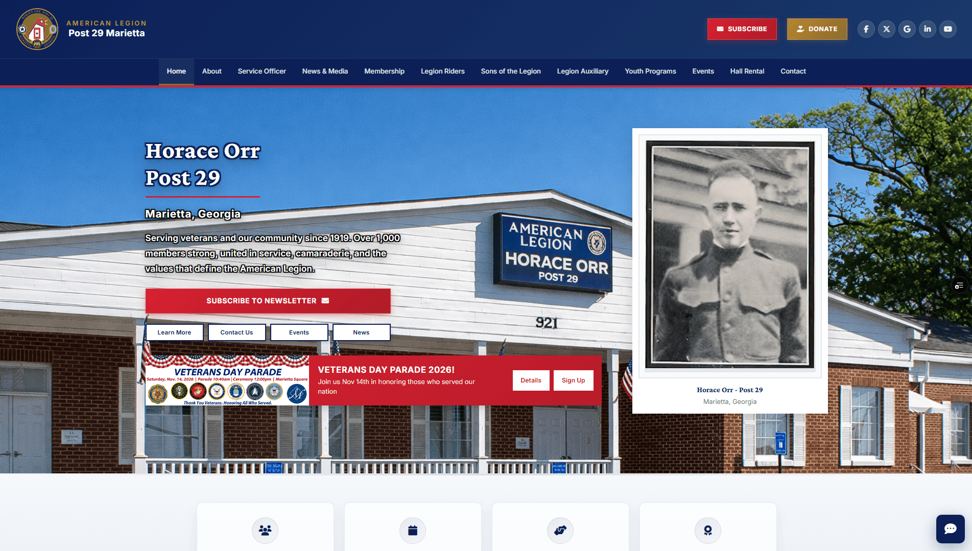 American Legion Horace Orr Post 29 website